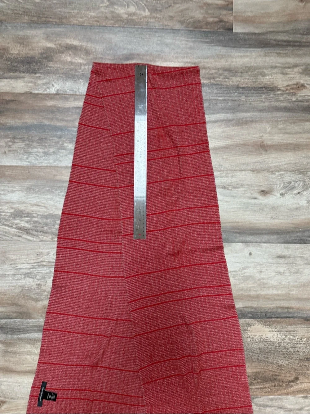 Banana Republic Red Striped Knit Scarf One Size Soft Wool Blend